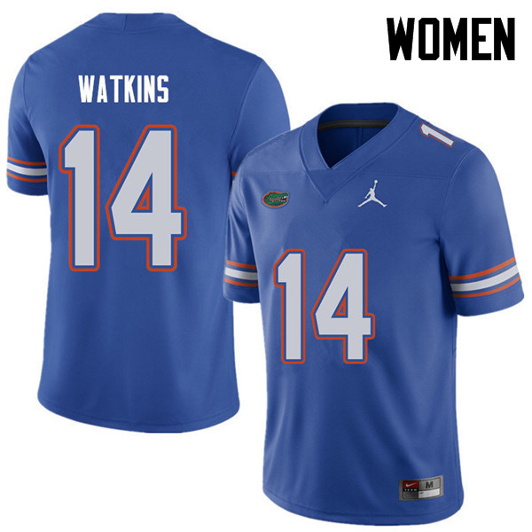 Jordan Brand Women #14 Jaylen Watkins Florida Gators College Football Jerseys Sale-Royal - Click Image to Close